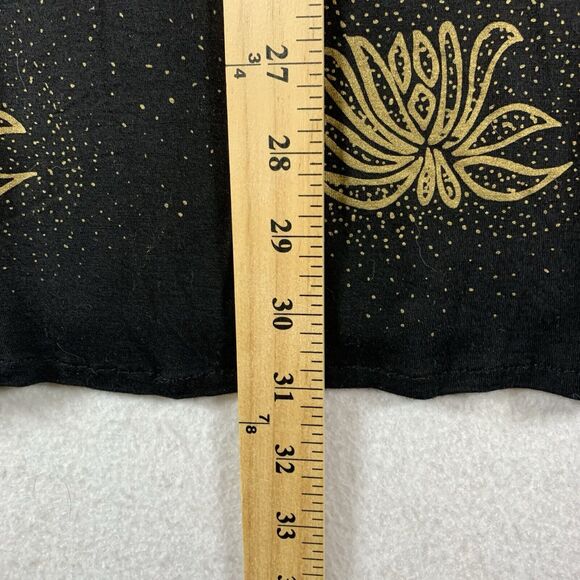 VTG Jane Ashley Womens Top Sz 16 Black Gold Beaded Lotus Flower Event - Picture 8 of 12